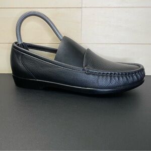 SAS Black Leather Loafers